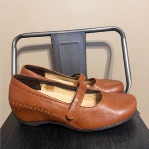 Wolky Leather Mary Jane Comfort Shoes Brown EU 41 US 9.5 Walking